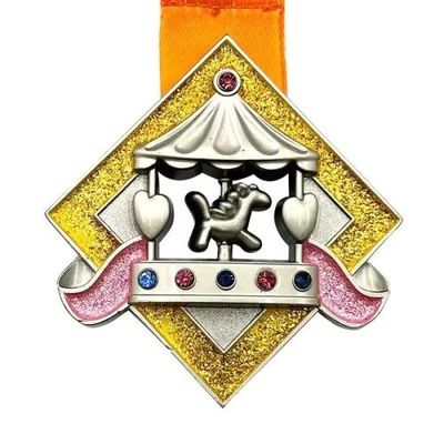 주문 10KM 글리터 어린이 가상 달리기 메달 기념품 결승상 온라인 제조